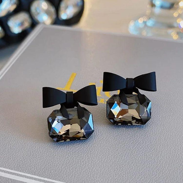 Midnight Bow Mystic Stud Earrings