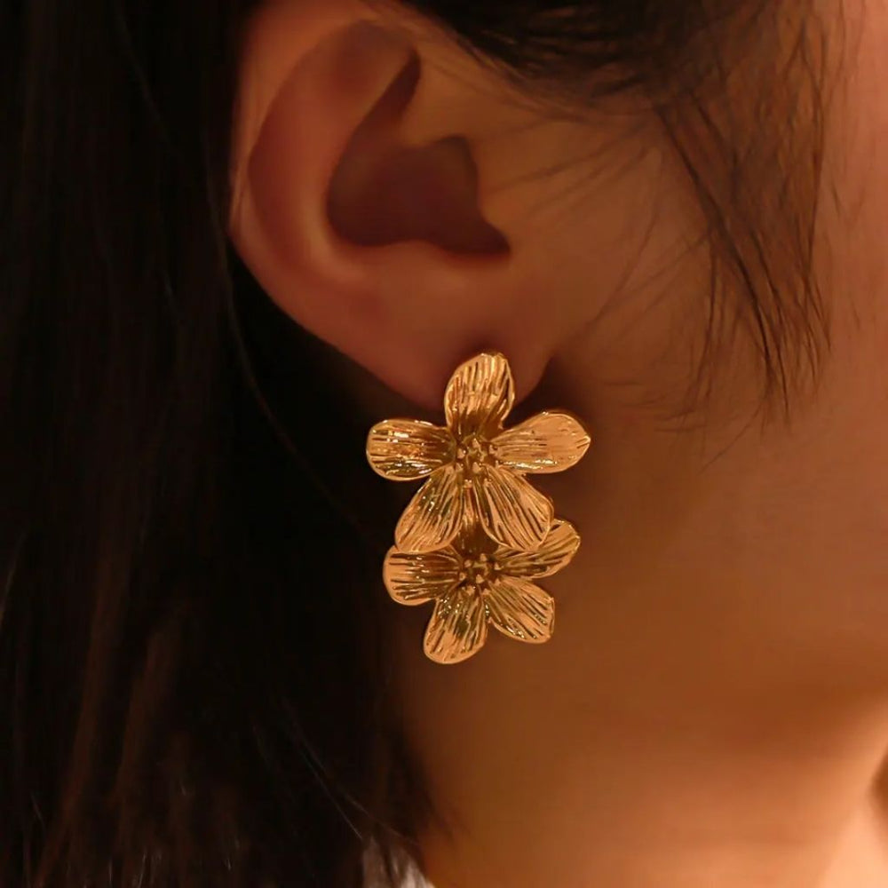 Petals of Gold Mystic Earrings