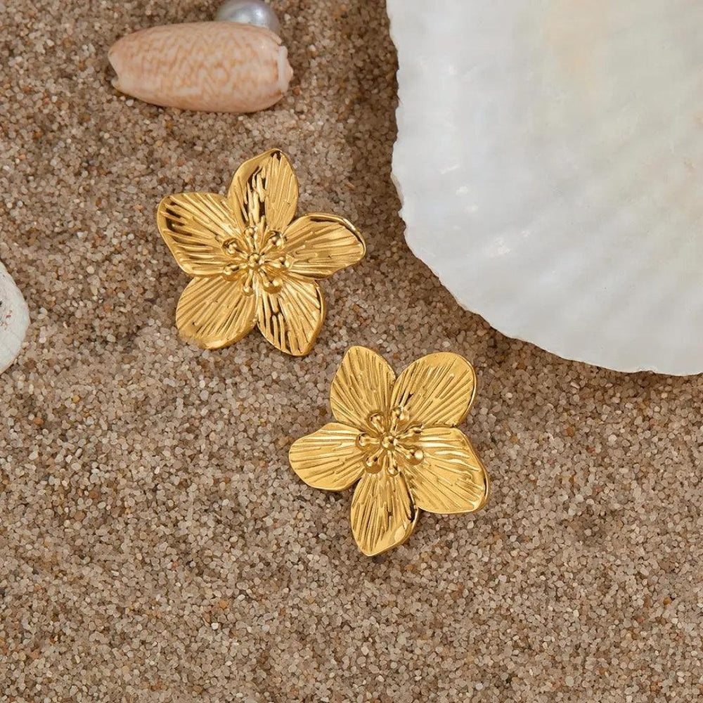 Petal of Gold Mystic Earrings