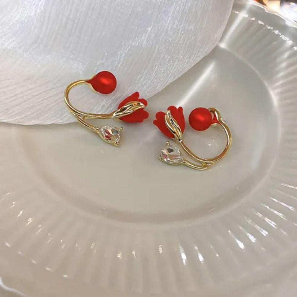 Bold Red Mystic Earrings