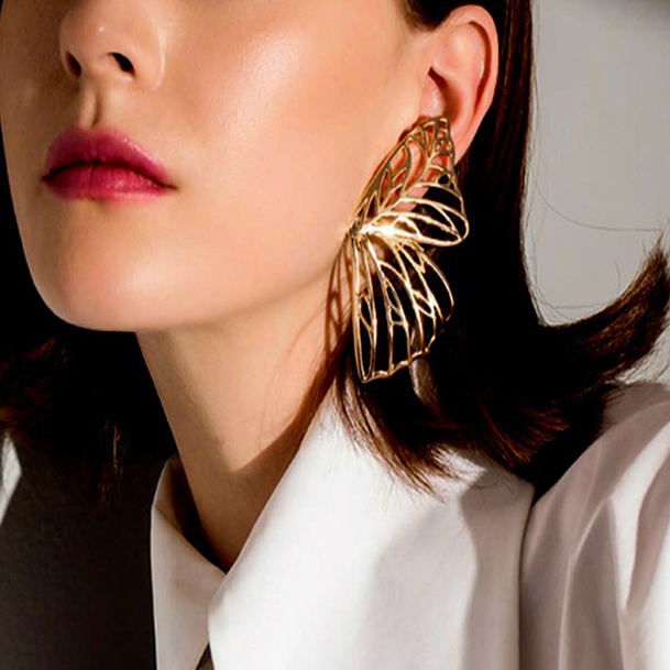 Butterfly Gold Mystic Stud Earrings