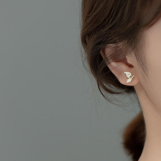 Half Butterfly Mystic Stud Earring