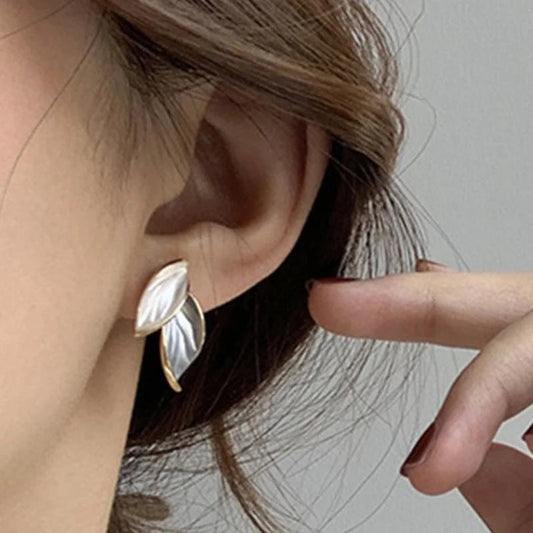 Leafy Stud Mystic Earrings