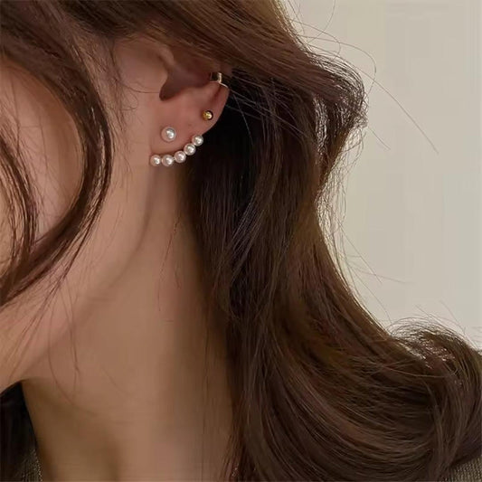 Pearl Cuff Mystic Earrings