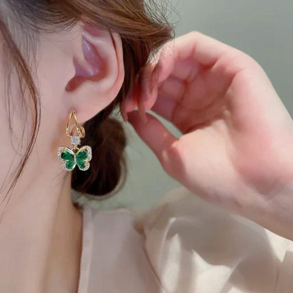 Emerald Butterfly Mystic Earrings