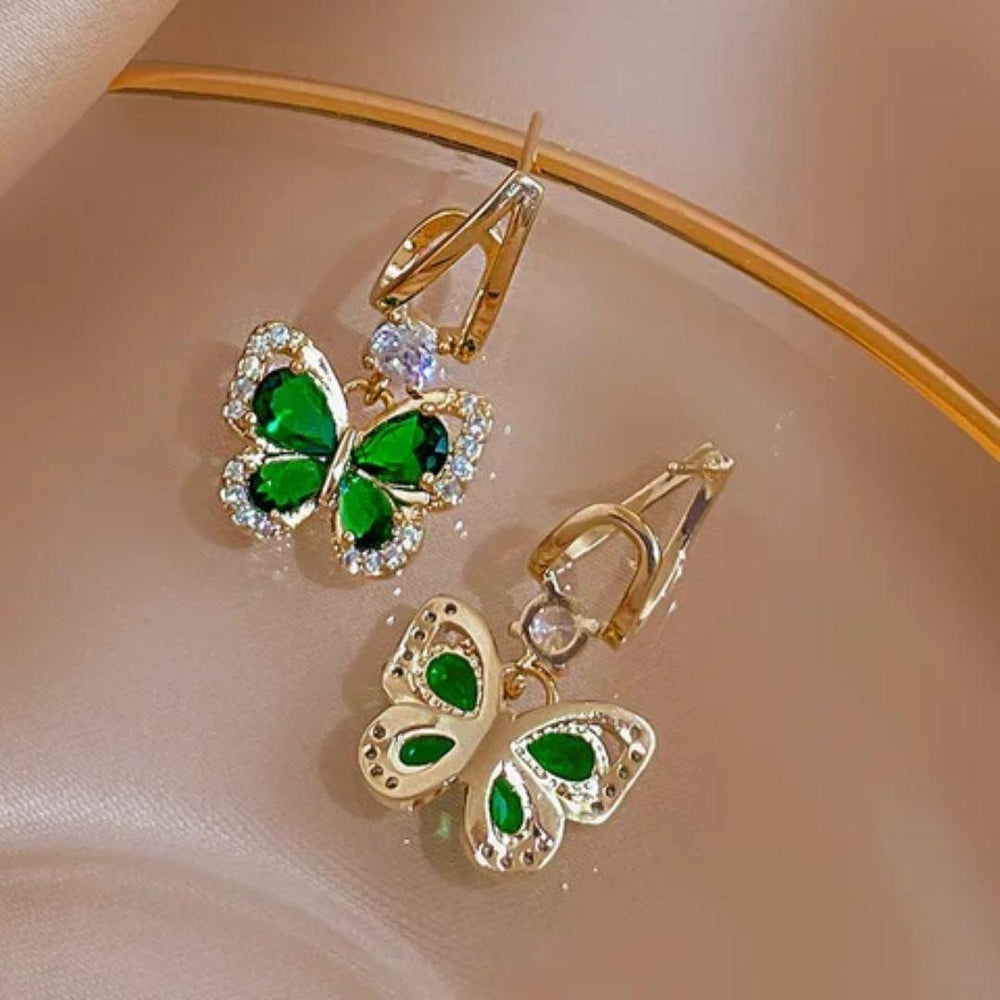 Emerald Butterfly Mystic Earrings