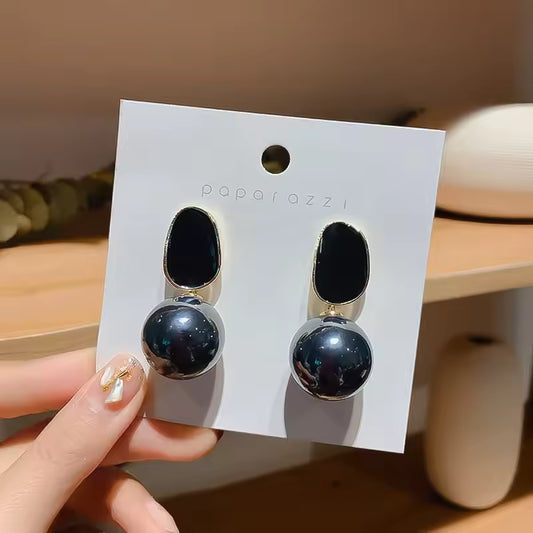 Black Pearl Mystic Dangle Earrings