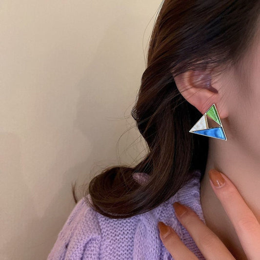 Triangle Valvet Mystic Earrings