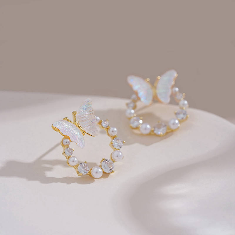 Vintage Butterfly Mystic Stud Earrings