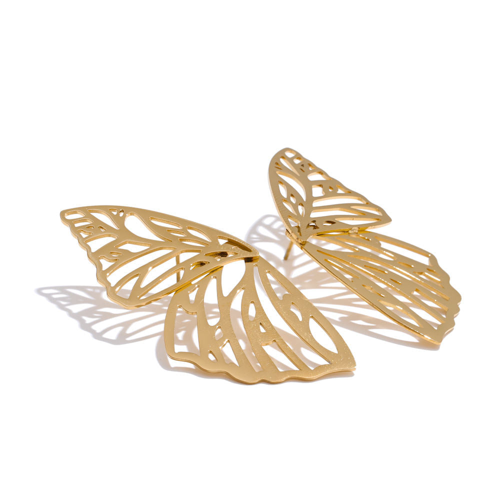 Butterfly Gold Mystic Stud Earrings