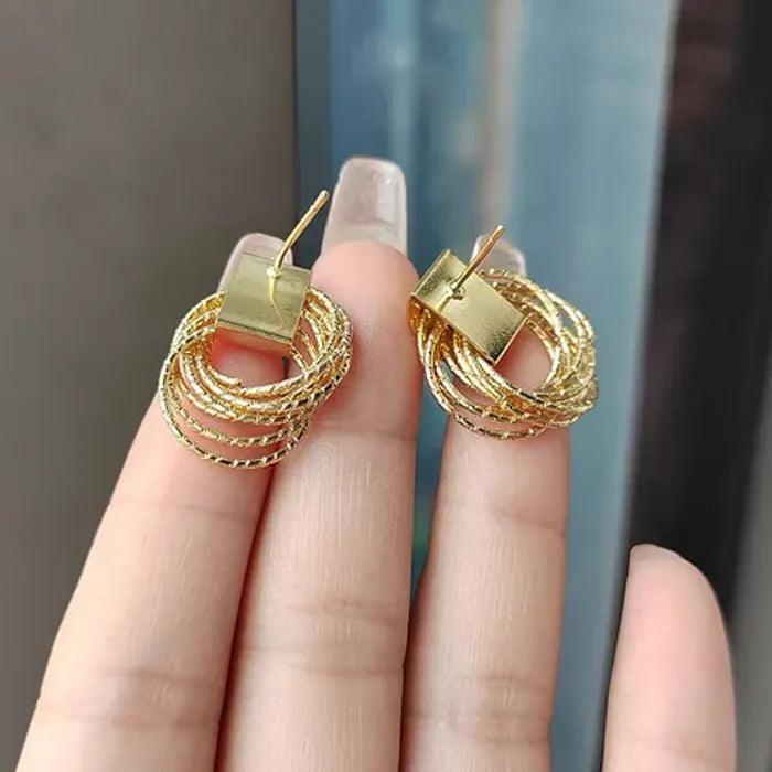 Bling Gold Mystic Stud Earrings