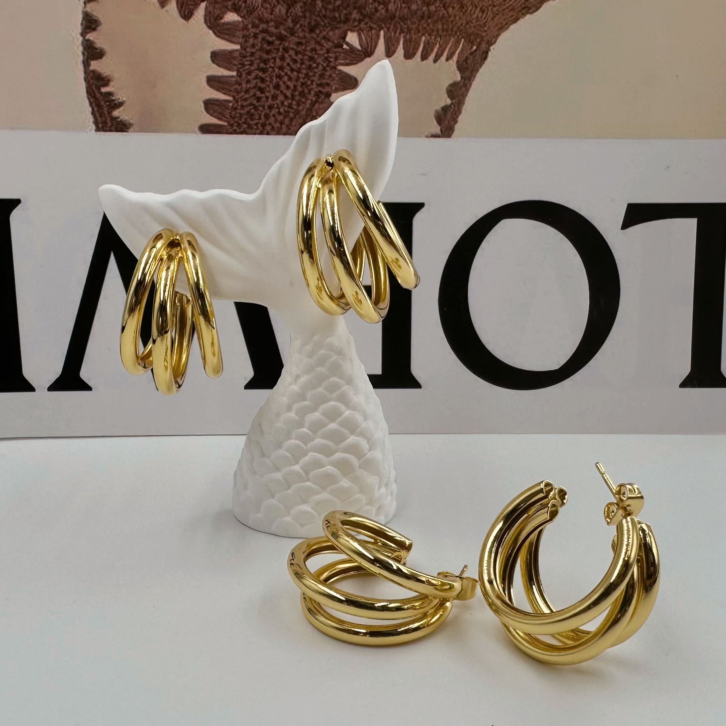 Triple Hoop Mystic Earrings
