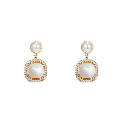 Gold Plated Pearl Hoop Earrings