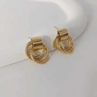 Bling Gold Mystic Stud Earrings