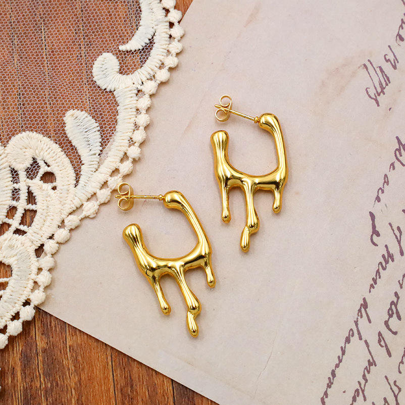 Anti Tarnish Liquid Lava Mystic Earrings