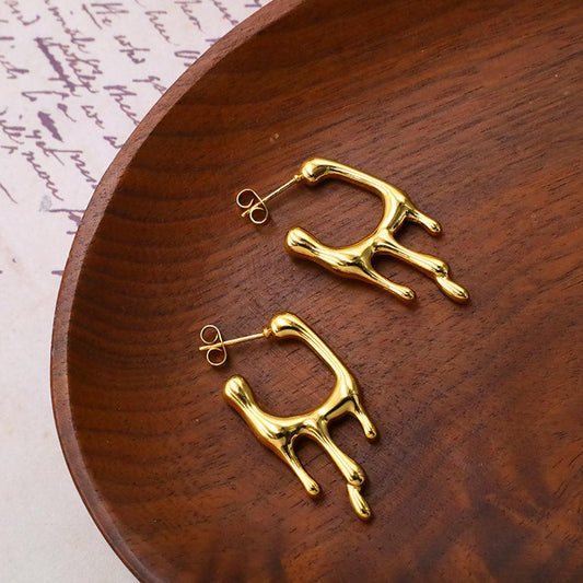 Anti Tarnish Liquid Lava Mystic Earrings