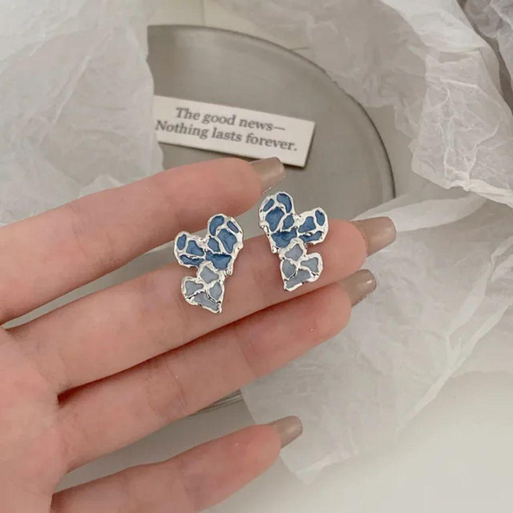 Blue Heart Mystic Earrings
