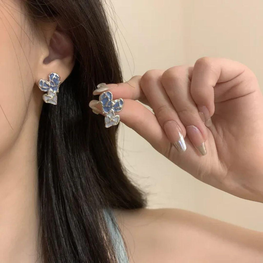 Blue Heart Mystic Earrings