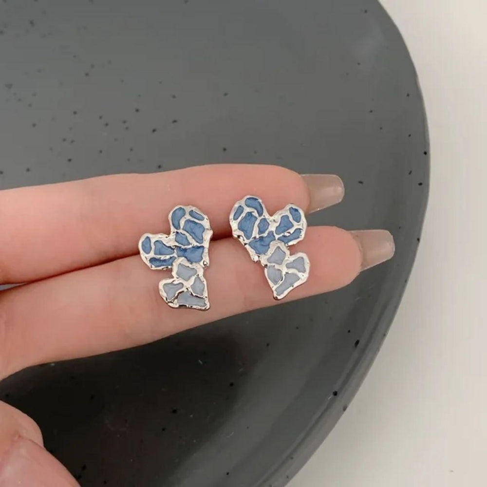 Blue Heart Mystic Earrings