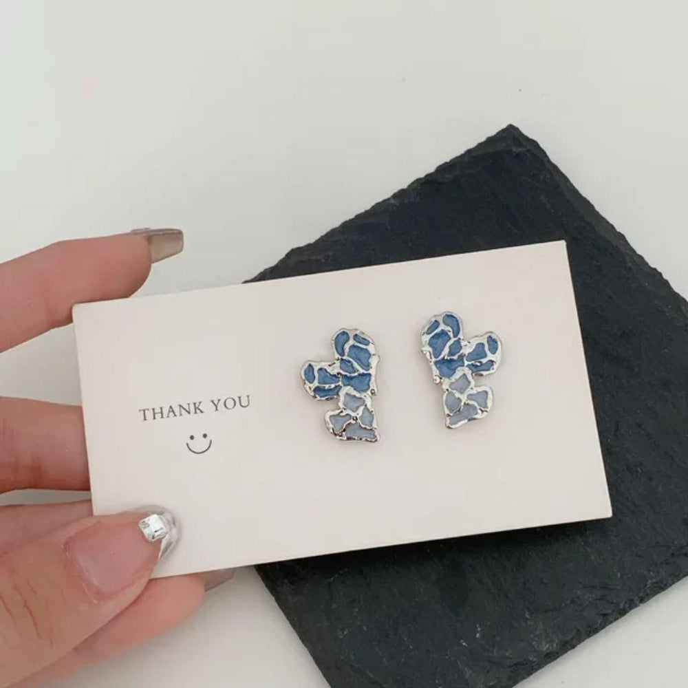 Blue Heart Mystic Earrings