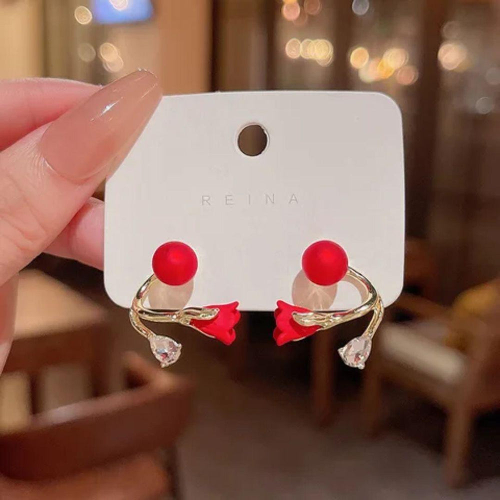 Bold Red Mystic Earrings