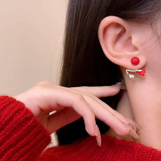 Bold Red Mystic Earrings