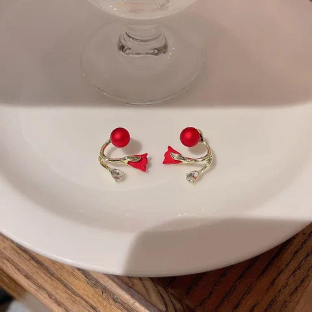 Bold Red Mystic Earrings