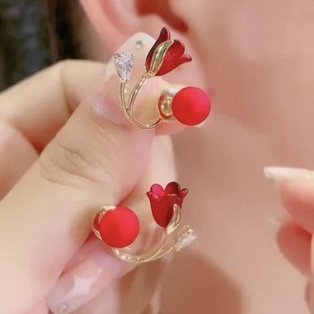 Bold Red Mystic Earrings