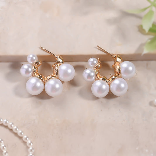 Dazzle Pearl Mystic Hoops Earrings