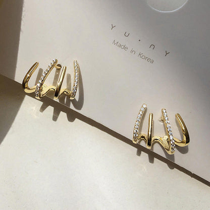 18K Gold Plated Earrings (Pack of 8)