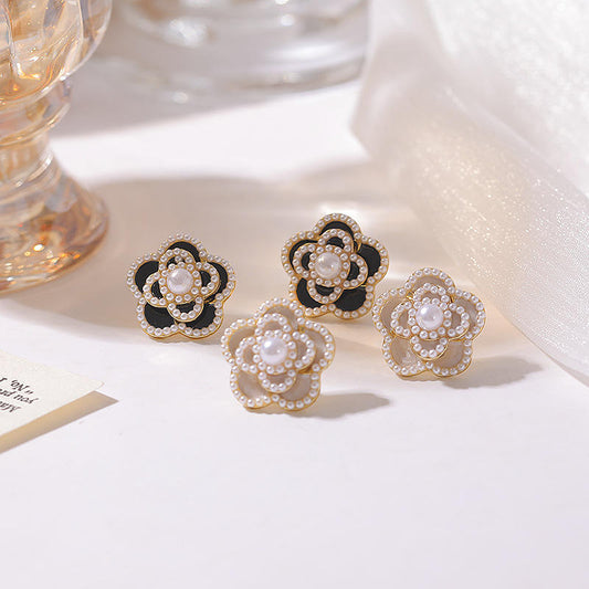 Moonlight Mystic Rose Stud Earring