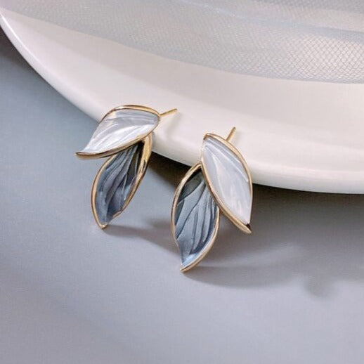 Leafy Stud Mystic Earrings