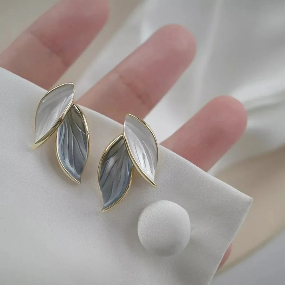 Leafy Stud Mystic Earrings
