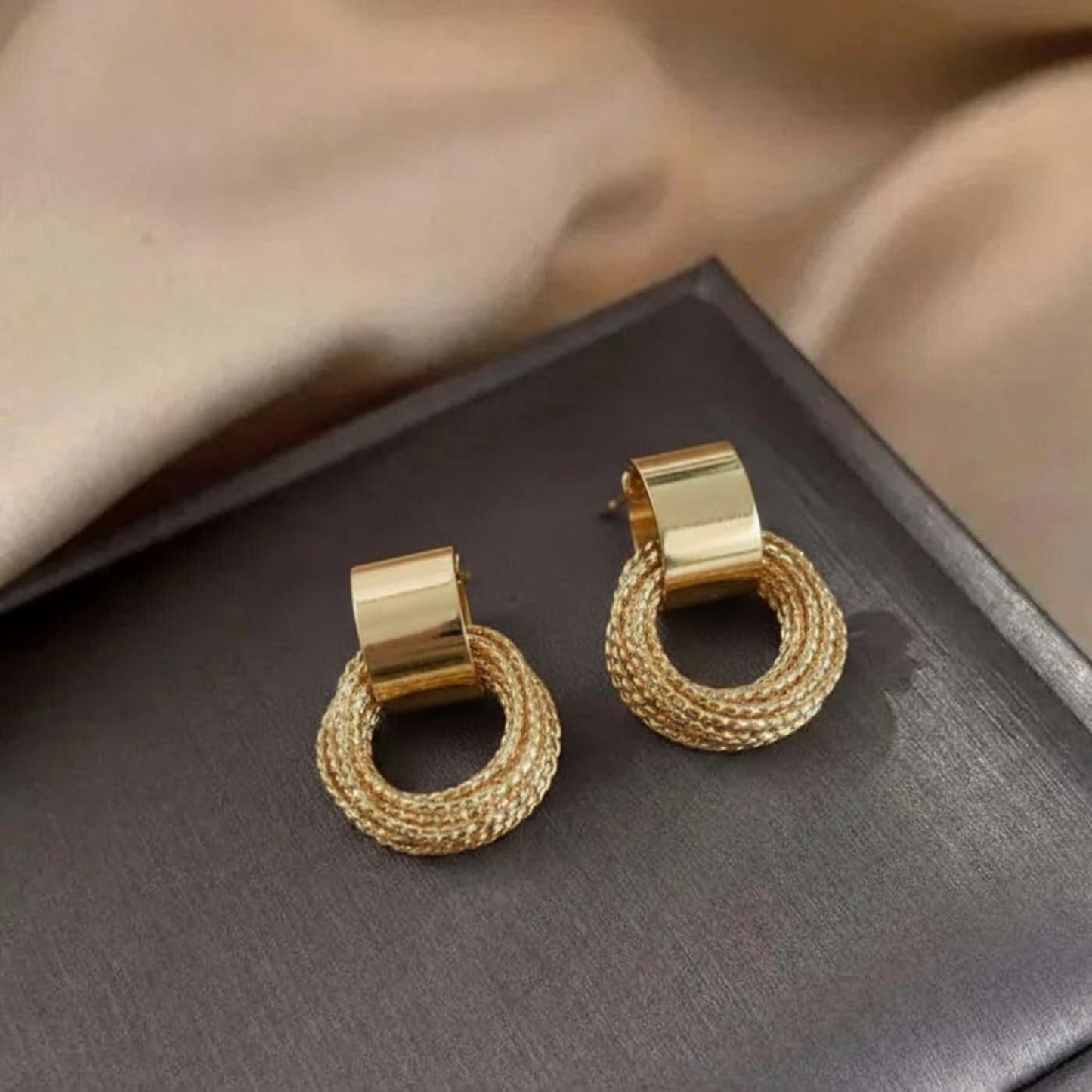 Bling Gold Mystic Stud Earrings