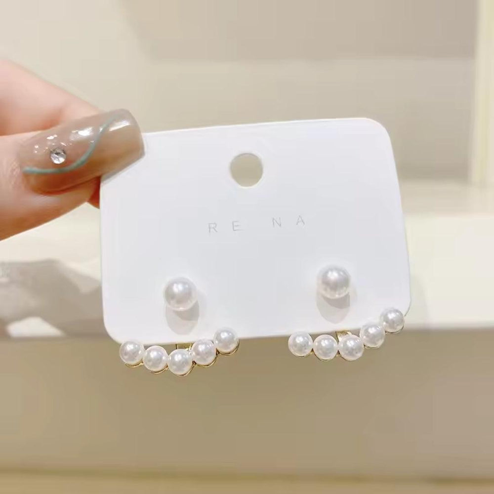 Pearl Cuff Mystic Earrings