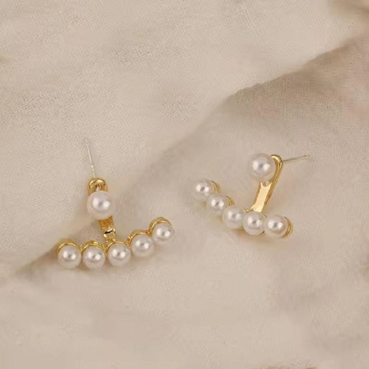 Pearl Cuff Mystic Earrings
