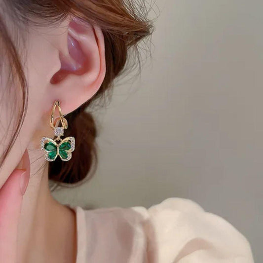 Emerald Butterfly Mystic Earrings