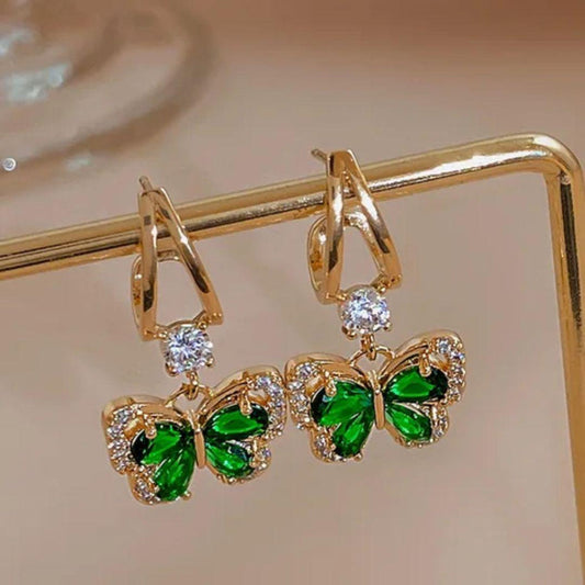Emerald Butterfly Mystic Earrings