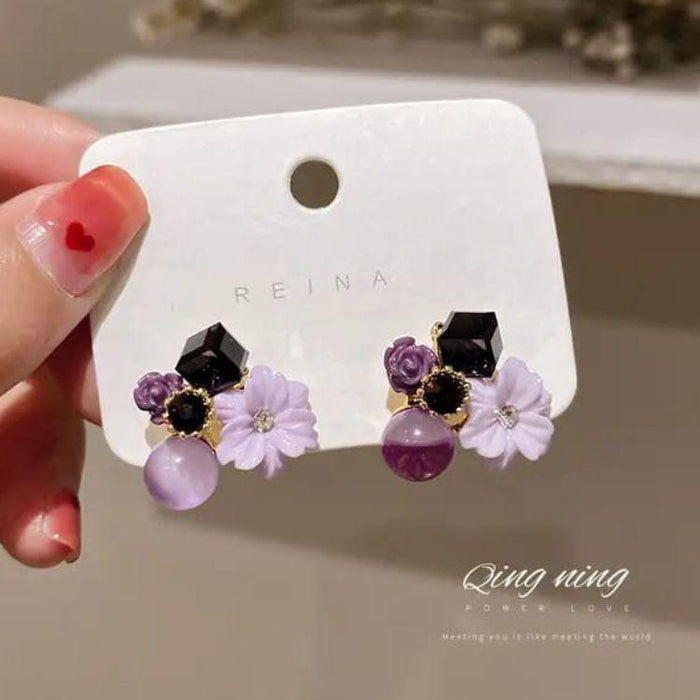 Lavender Spark Tulip Mystic Stud