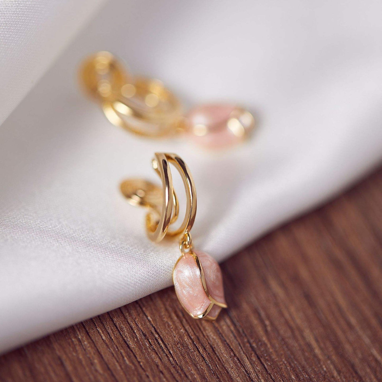 Pink Flower Mystic Earrings