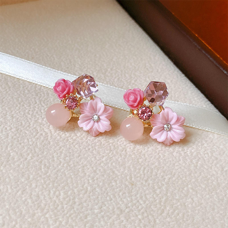 Pink Spark Tulip Mystic Stud