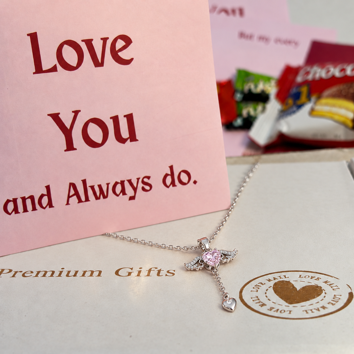 Sweets Letter Box Earring Necklace for Your Pasandida Aurat 🩷