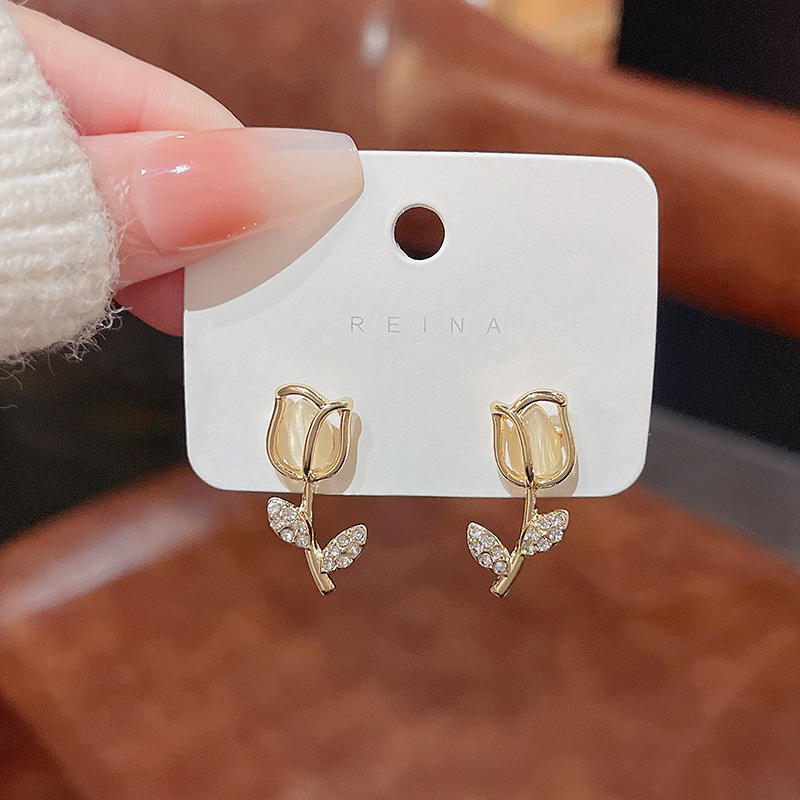 Rose Flower Stud Mystic Earring