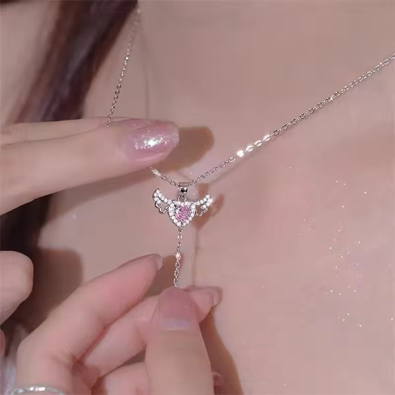 Angelique Silver Mystic Halo Necklace