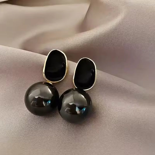 Black Pearl Mystic Dangle Earrings