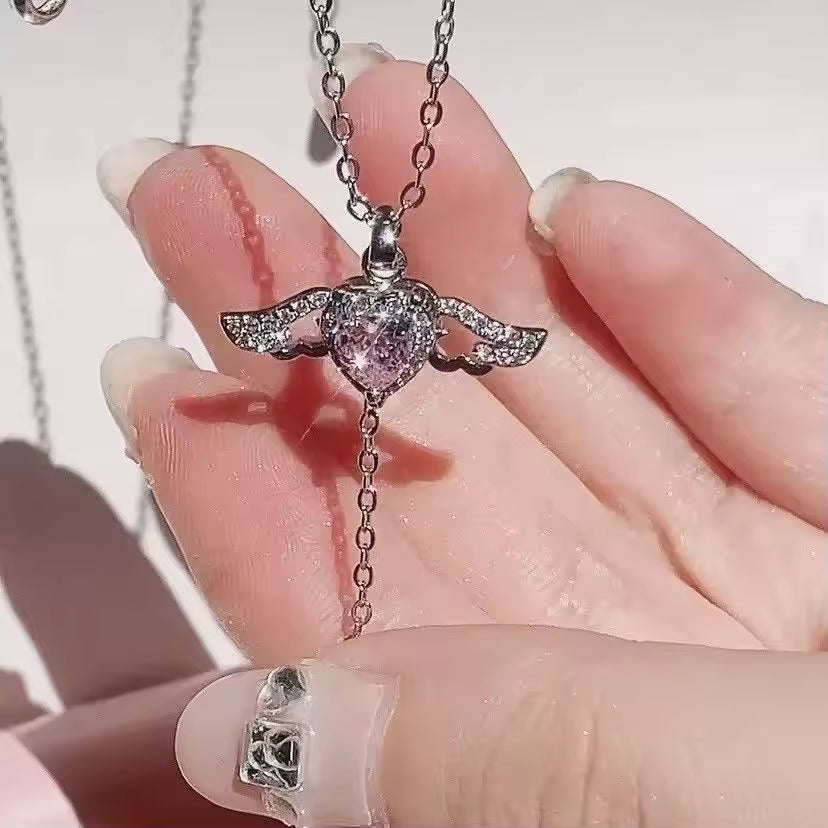 Angelique Silver Mystic Halo Necklace