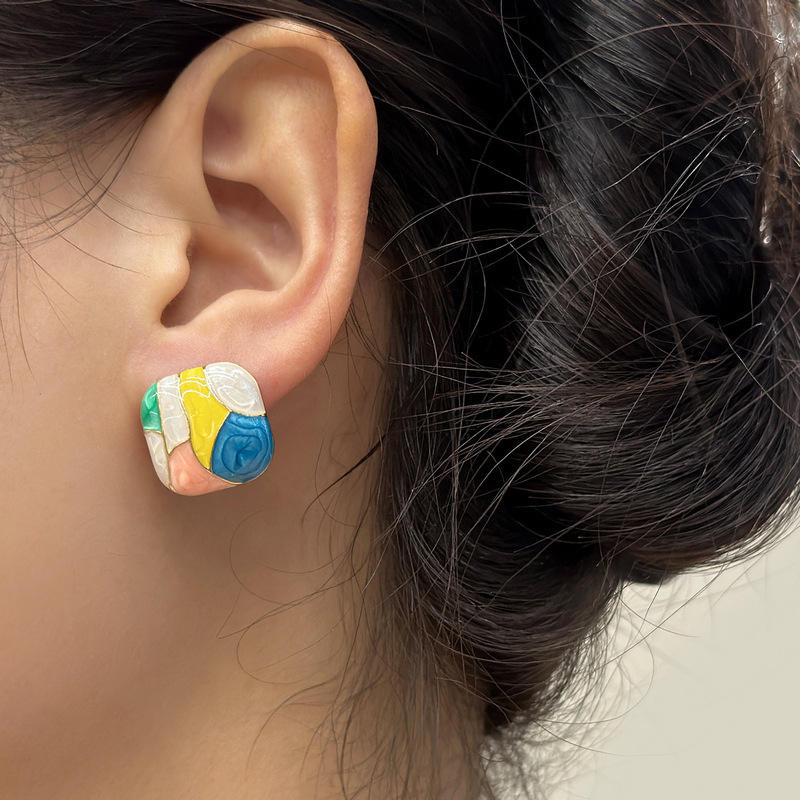 Square Valvet Mystic Earrings