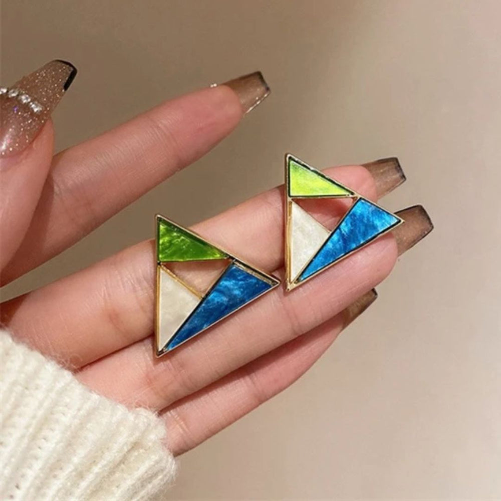 Triangle Valvet Mystic Earrings