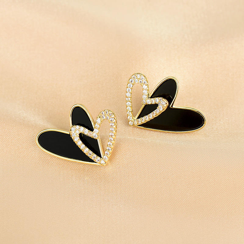 Twin Heart Mystic Stud Earring