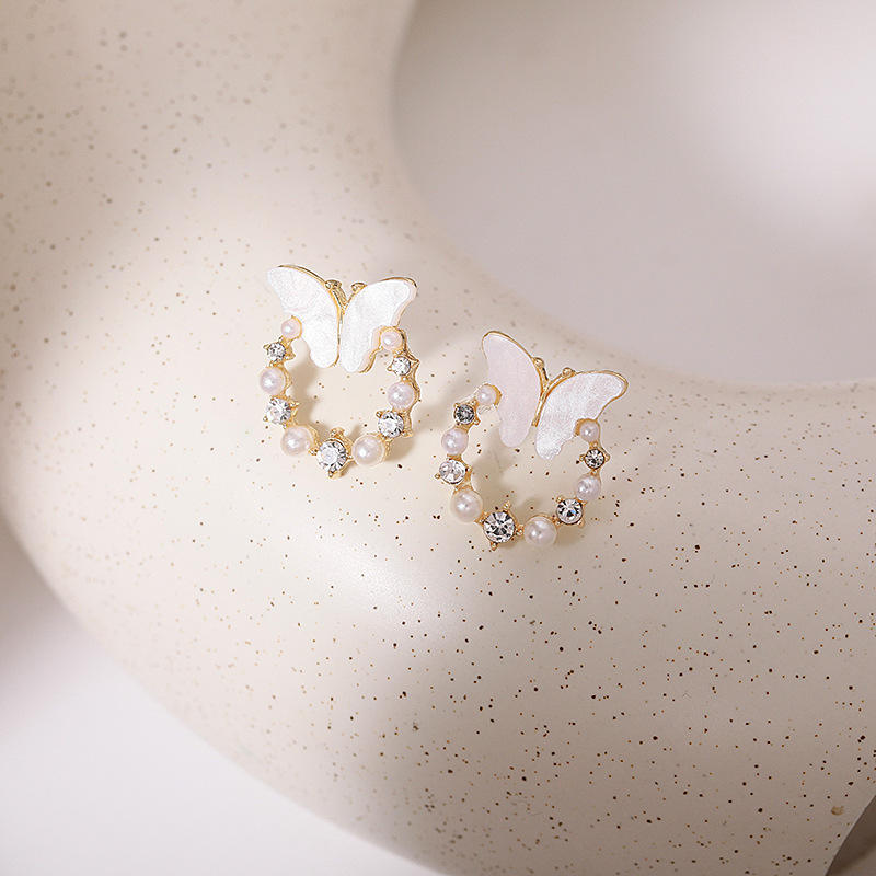 Vintage Butterfly Mystic Stud Earrings